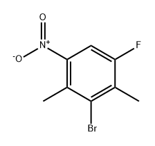 3-溴-1-氟-2,4-二甲基-5-硝基苯 结构式