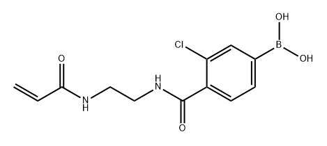 4-((2-丙烯酰胺基乙基)氨基甲酰基)-3-氯苯硼酸 结构式