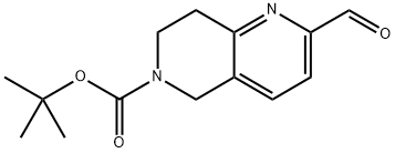 2-甲酰基-7,8-二氢-1,6-萘啶-6(5H)-羧酸叔丁酯 结构式