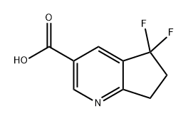 5,5-二氟-6,7-二氢-5H-环戊酸吡啶-3-羧酸 结构式