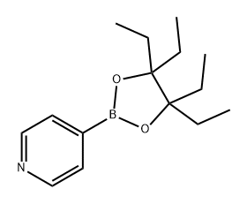 4-(4,4,5,5-四乙基-1,3,2-二氧苯甲酸-2-基)吡啶 结构式