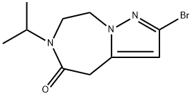 2-溴-6-异丙基-7,8-二氢-4H-吡唑并[1,5-D][1,4]二氮杂-5(6H)-酮 结构式