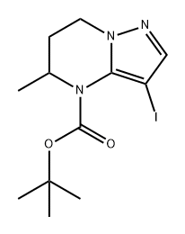 3-碘-5-甲基-6,7-二氢吡唑并[1,5-A]嘧啶-4(5H)-羧酸叔丁酯 结构式