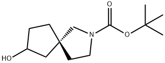 (5R)-7-羟基-2-氮杂螺[4.4]壬-2-羧酸叔丁酯 结构式