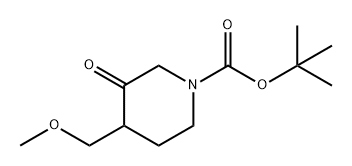 4-(甲氧基甲基)-3-氧代哌啶-1-羧酸叔丁酯 结构式