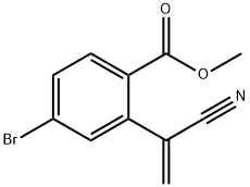 4-溴-2-(1-氰基乙烯基)苯甲酸甲酯 结构式