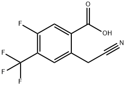 2-(氰甲基)-5-氟-4-(三氟甲基)苯甲酸 结构式