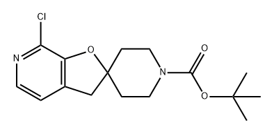 7-氯-3H-螺[呋喃[2,3-C]吡啶-2,4'-哌啶]-1'-羧酸叔丁酯 结构式