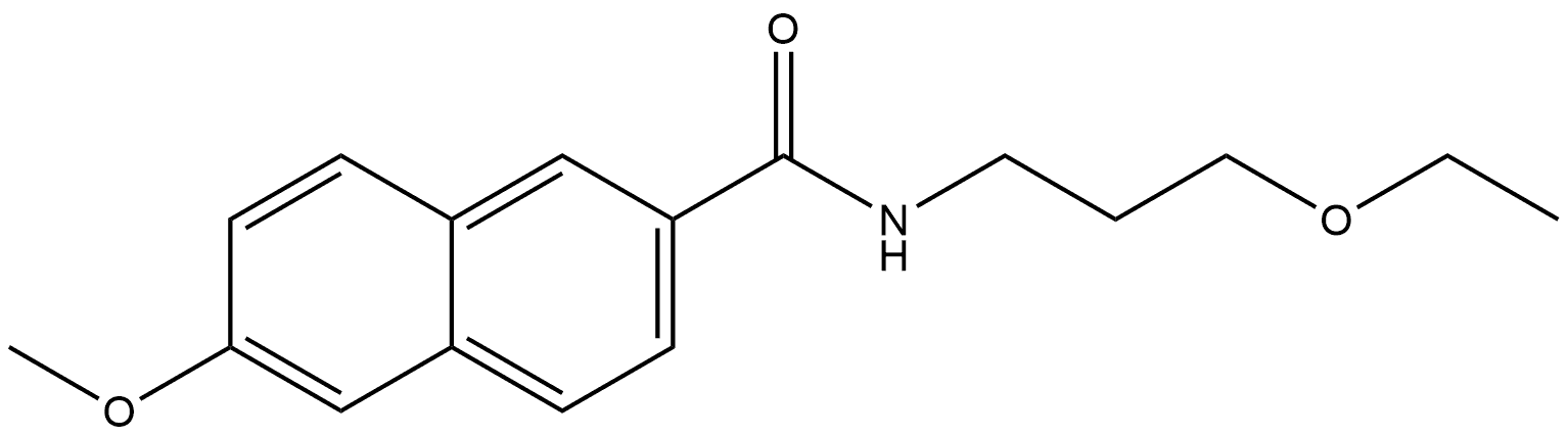 N-(3-Ethoxypropyl)-6-methoxy-2-naphthalenecarboxamide 结构式