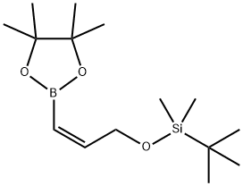 1,3,2-Dioxaborolane, 2-[(1Z)-3-[[(1,1-dimethylethyl)dimethylsilyl]oxy]-1-propen-1-yl]-4,4,5,5-tetramethyl- 结构式