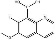 (7-氟-6-甲氧基喹啉-8-基)硼酸 结构式