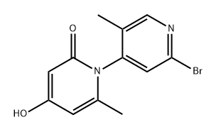 [1(2H),4'-Bipyridin]-2-one, 2'-bromo-4-hydroxy-5',6-dimethyl- 结构式