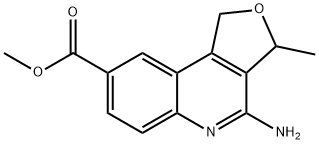 4-氨基-3-甲基-1,3-二氢呋喃[3,4-C]喹啉-8-甲酸甲酯 结构式