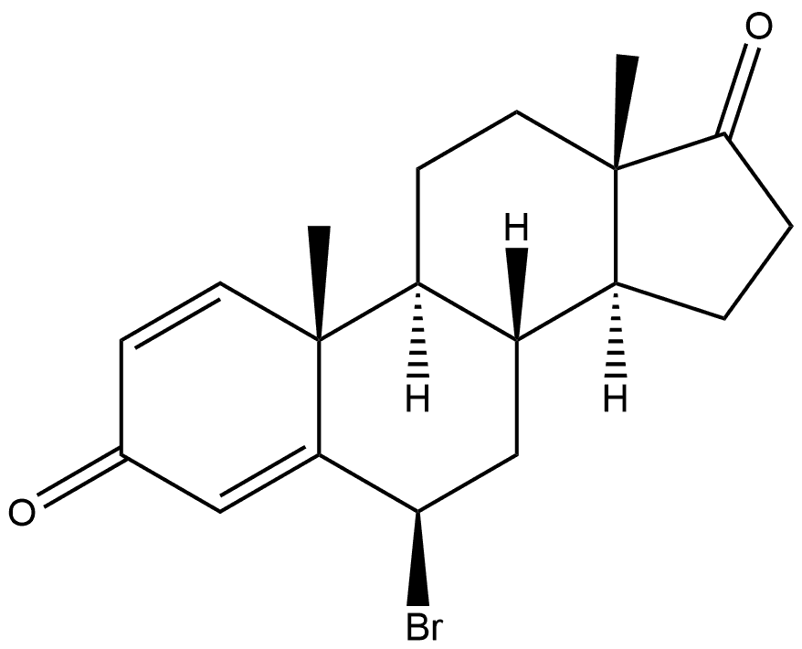 Androsta-1,4-diene-3,17-dione, 6-bromo-, (6β)- 结构式