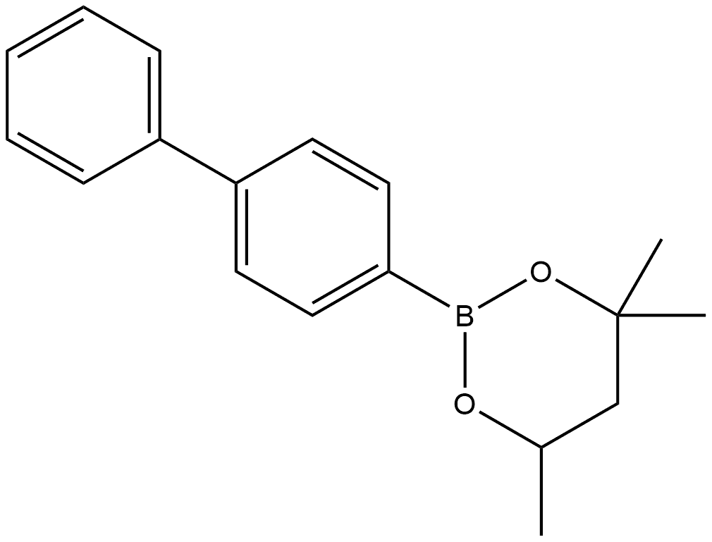 2-[1,1'-Biphenyl]-4-yl-4,4,6-trimethyl-1,3,2-dioxaborinane 结构式