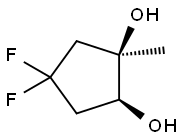 (1R,2S)-4,4-二氟-1-甲基环戊烷-1,2-二醇 结构式