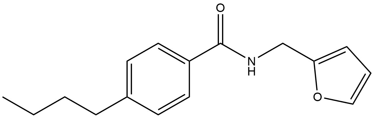 4-Butyl-N-(2-furanylmethyl)benzamide 结构式