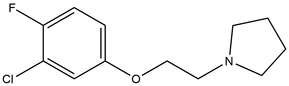 1-[2-(3-Chloro-4-fluorophenoxy)ethyl]pyrrolidine 结构式