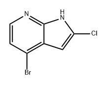 4-溴-2-氯-1H-吡咯并[2,3-B]吡啶 结构式