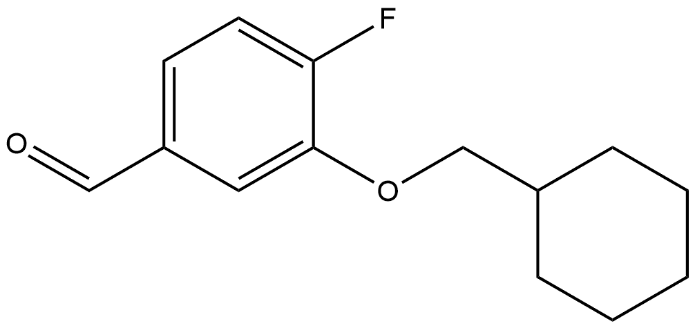 3-(cyclohexylmethoxy)-4-fluorobenzaldehyde 结构式