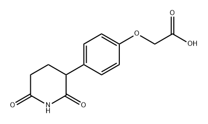 2-(4-(2,6-二氧代哌啶-3-基)苯氧基)乙酸 结构式