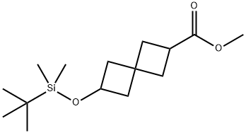 Spiro[3.3]heptane-2-carboxylic acid, 6-[[(1,1-dimethylethyl)dimethylsilyl]oxy]-, methyl ester 结构式