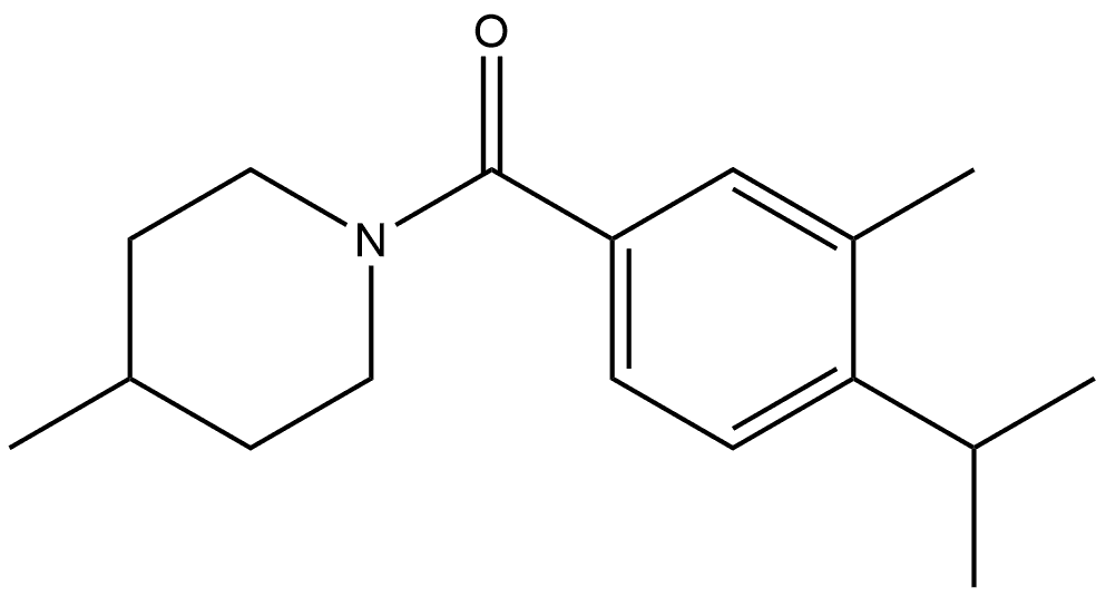 3-Methyl-4-(1-methylethyl)phenyl](4-methyl-1-piperidinyl)methanone 结构式