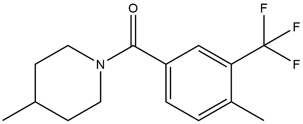 (4-Methyl-1-piperidinyl)[4-methyl-3-(trifluoromethyl)phenyl]methanone 结构式