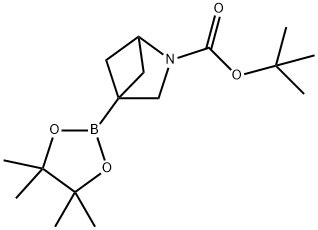 2-Azabicyclo[2.1.1]hexane-2-carboxylic acid, 4-(4,4,5,5-tetramethyl-1,3,2-dioxaborolan-2-yl)-, 1,1-dimethylethyl ester 结构式