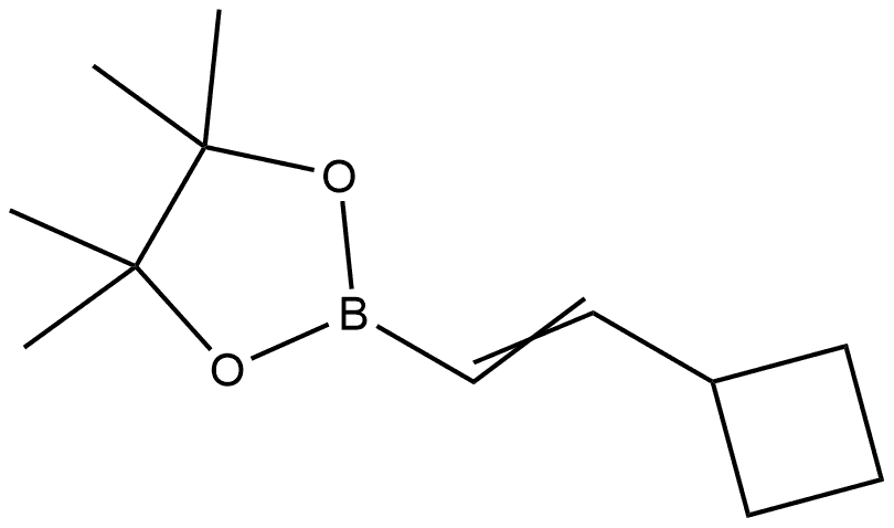 2-(2-环丁基乙烯基)-4,4,5,5-四甲基-1,3,2-二氧硼杂环戊烷 结构式