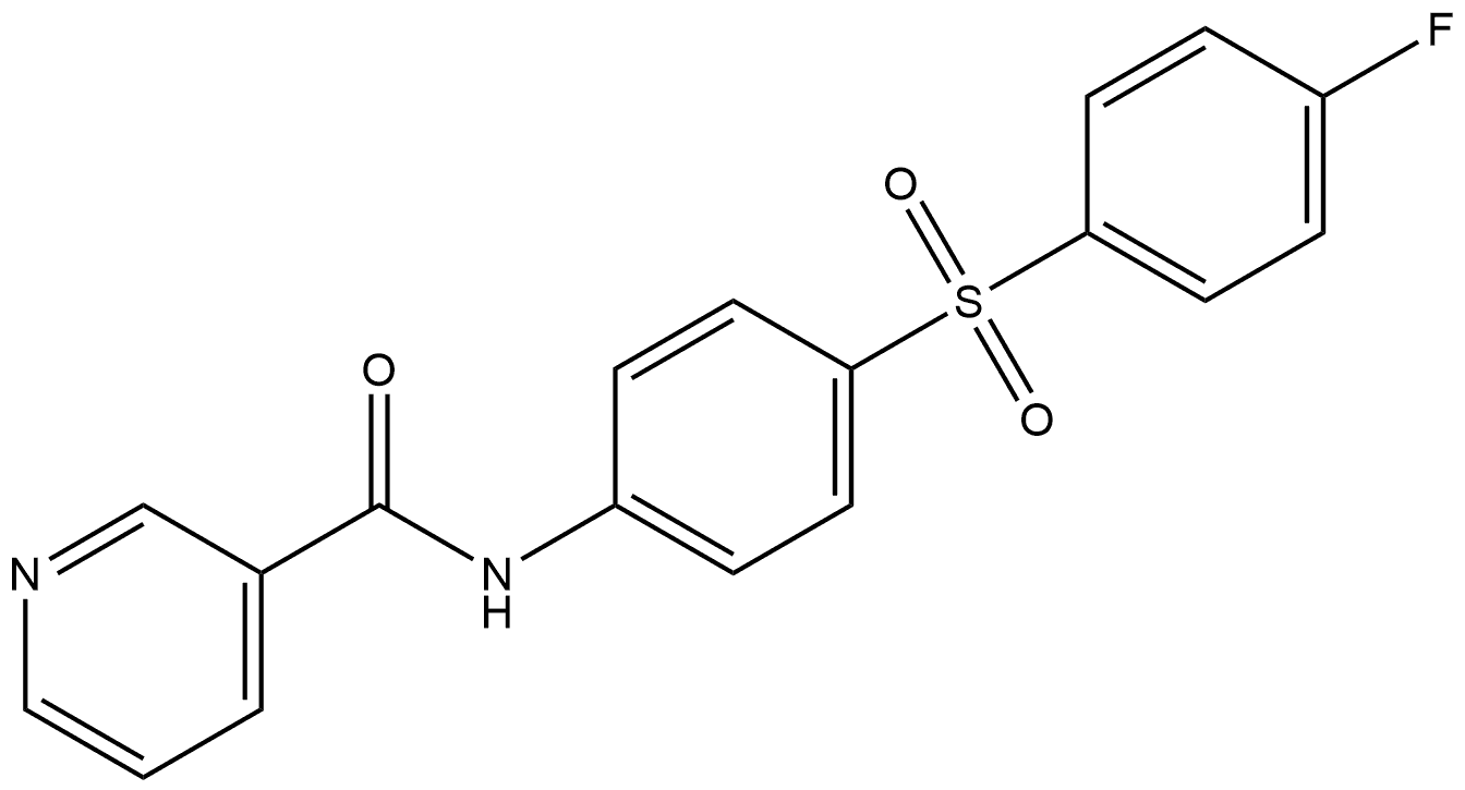 N-[4-[(4-Fluorophenyl)sulfonyl]phenyl]-3-pyridinecarboxamide 结构式