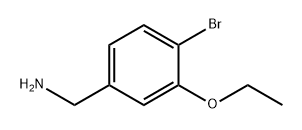 (4-溴-3-乙氧基苯基)甲胺 结构式