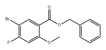 5-溴-4-氟-2-甲氧基苯甲酸苄酯 结构式