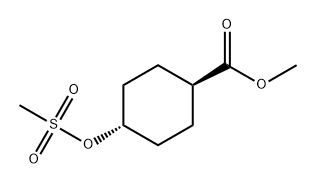 反式-4-((甲基磺酰基)氧基)环己烷-1-羧酸甲酯 结构式