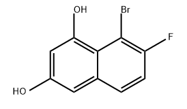 8-溴-7-氟萘-1,3-二醇 结构式