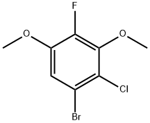 1-溴-2-氯-4-氟-3,5-二甲氧基苯 结构式