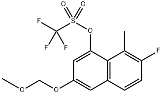 7-氟-3-(甲氧基甲氧基)-8-甲基萘-1-基三氟甲磺酸酯 结构式