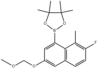 2-(7-氟-3-(甲氧基甲氧基)-8-甲基萘-1-基)-4,4,5,5-四甲基-1,3,2-二氧杂硼烷 结构式
