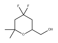 (4,4-二氟-6,6-二甲基四氢-2H-吡喃-2-基)甲醇 结构式