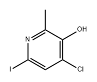 4-氯-6-碘-2-甲基吡啶-3-醇 结构式