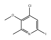 4-氯-6-碘-3-甲氧基-2-甲基吡啶 结构式