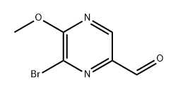 6-溴-5-甲氧基吡嗪-2-甲醛 结构式