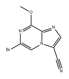 6-溴-8-甲氧基咪唑并[1,2-A]吡嗪-3-甲腈 结构式