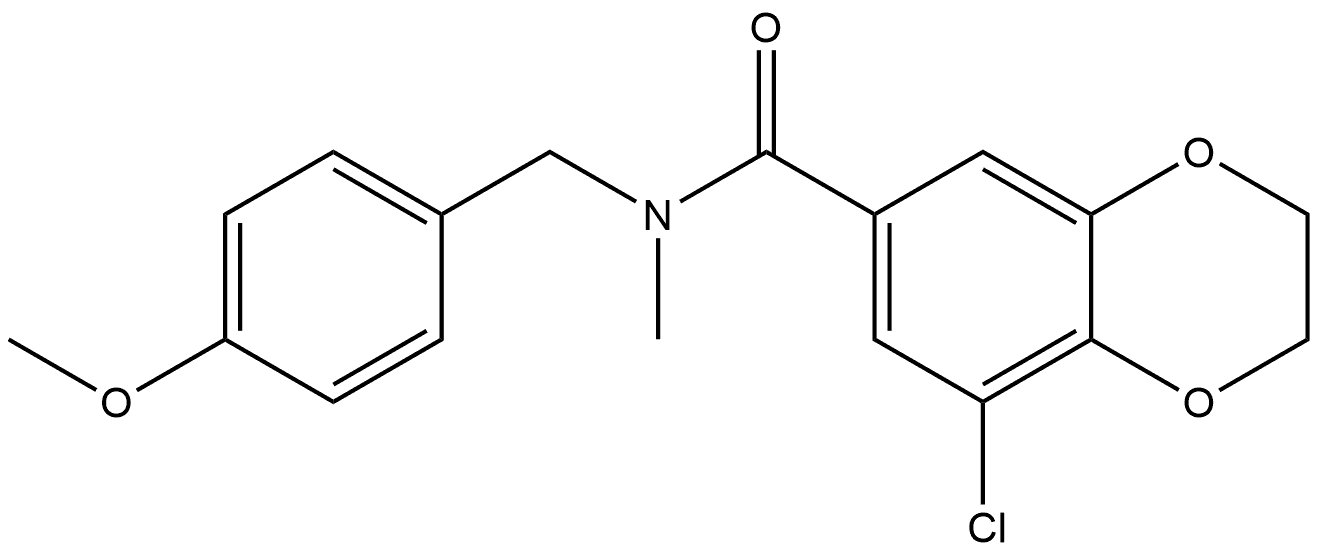 8-Chloro-2,3-dihydro-N-[(4-methoxyphenyl)methyl]-N-methyl-1,4-benzodioxin-6-c... 结构式