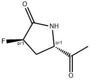 REL-(3R,5S)-5-乙酰基-3-氟吡咯烷-2-酮 结构式