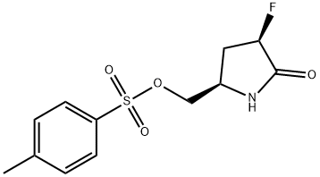 ((2R,4R)-4-氟-5-氧代吡咯烷-2-基)甲基4-甲基苯磺酸酯 结构式