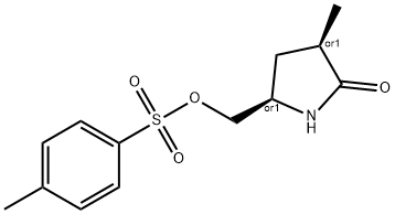 REL-(3R,5R)-3-甲基-5-[[(4-甲基苯基)磺酰基]氧基]甲基]-2-吡咯烷酮 结构式