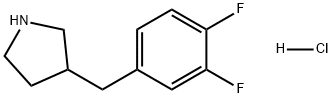 Pyrrolidine, 3-[(3,4-difluorophenyl)methyl]-, hydrochloride (1:1) 结构式