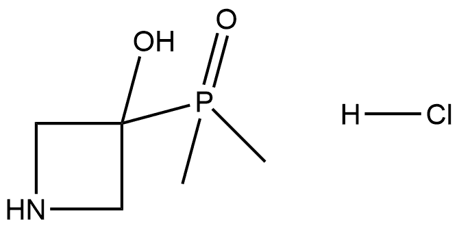 3-Azetidinol, 3-(dimethylphosphinyl)-, hydrochloride (1:1) 结构式