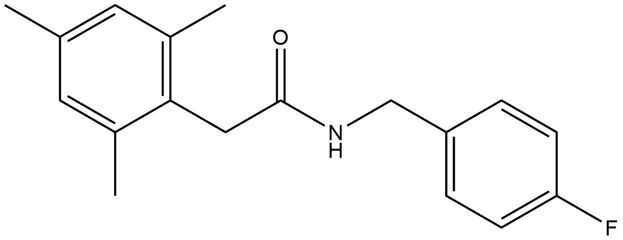 N-[(4-Fluorophenyl)methyl]-2,4,6-trimethylbenzeneacetamide 结构式